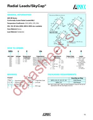 SR125C103KAATR2- datasheet  
